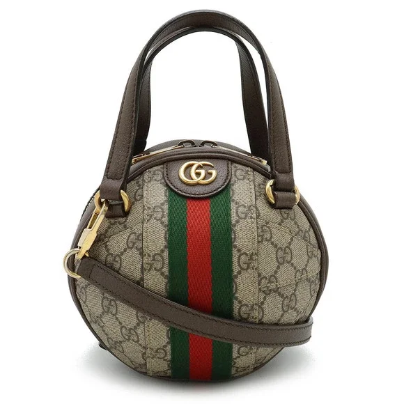 Gucci Bag Ophidia Ball Shape GG Supreme 2WAY Mocha - Picture 2 of 9